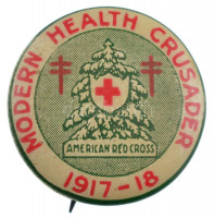 Amerikai Egyesült Államok 1918. 'Modern Health Crusader 1917-18 - American Red Cross' jelvény (23mm) T:1-USA 1918. 'Modern Health Crusader 1917-18 - American Red Cross' badge (23mm) C:AU