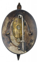 Szovjetunió 1946-1954. 'MVD - Kiváló Belügyi Dolgozó' zománcozott, sorszámozott jelvény '9229' sorszámmal, 'MMA' gyártói jelzéssel (44x27mm) T:1-,2- hátlapon csavaros rögzítés tűre cserélveSoviet Union 1946-1954. 'MVD -
