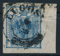 1850 9kr HP IIIa vízjeles bélyeg nagy ívszéllel 'LUGOS'