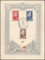 1949 Sztálin vágott sor emléklapon (4.000)