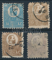 1871 Kőnyomat 4 db vegyes minőségű bélyeg (115.000) / mixed quality