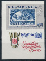 1965 WIPA vágott bélyeg kisívből kivágva (kis szakadás / gum disturbance)