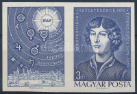 1973 Nikolausz Kopernikusz vágott szelvényes bélyeg (3.000)