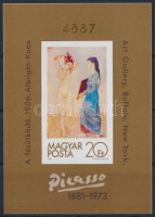 1981 Festmények (XIX.) - Picasso vágott blokk (10.000)