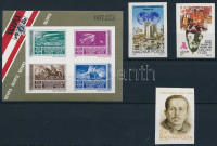 1981-1982 3 klf vágott bélyeg és 1 vágott blokk (7.600)