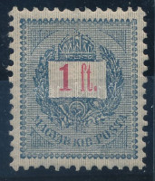 1889 Feketeszámú elektro 1Ft 12 : 11 3/4 fogazással (45.000)
