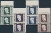 1946 Karl Renner ívszéli sor párokban Mi 772-775 A