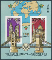 1989 Interparlamentáris Unió (II.) vágott blokk (4.500)