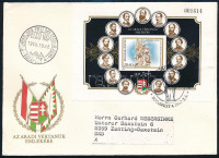 1989 Az Aradi Vértanúk emlékére vágott blokk FDC-n (4.500)