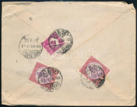 1926 Expressz levél Nagykanizsára 2 x 3.000K Madonna + Pengő- fillér 8f vegyes bérmentesítéssel