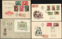 1950-1959 52 db FDC, közte 1952-es MABÉOSZ, Állami nyomda, 3 x Alumínium, 1958-as Brüsszel, Haydn (87.200)