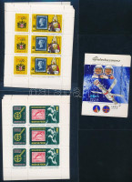1980 London 15 db kisív + 1980 Norwex 11 db kisív + 1980 Szovjet-magyar közös űrrepülés 9 db blokk (11.400)