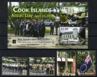2010 Ausztrál-Új-Zélandi Veterán Szövetség (Anzac) - Cserkész sor Mi 1636-1639 + blokk 220