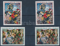 1970 Iba N'Diaye festmények fogazott + vágott sor Mi 321-322