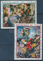 1970 Iba N'Diaye festmények vágott sor Mi 321-322
