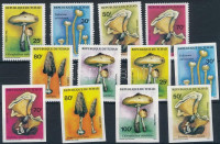 1985 Gomba vágott sor + fogazott sor  Mi 1092-1097