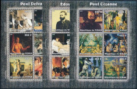 2002 Festmények 8 db kisív Mi 2328-2339, 2352-2387