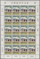 1990 Europa CEPT: Posta épületek kisív Mi 199