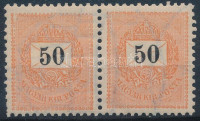 1898 Feketeszámú 50kr pár 12 : 11 3/4 fogazással (100.000)