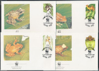 1988 WWF békák sor Mi 586-589 4 FDC
