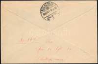 1919.szept.29. 10f díjjegyes levél Kolozsvár 40 Bani díjkiegészítéssel. A Bani szó felülre került tévnyomattal! Érdekes, ritka darab! RR! Signed: Bodor