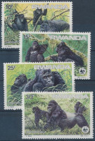 1985 WWF Hegyi gorilla sor Mi 1292-1295