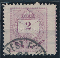 1881 2kr 25 x 25 mm négyzet alakú bélyeg képbe fogazva
