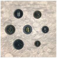 2008. 1Ft-100Ft (7xklf) 'Búcsú az egy- és kétforintostól' forgalmi sor szettben T:BU Adamo FO42.1