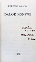 Kerényi Grácia: Dalok Könyve.