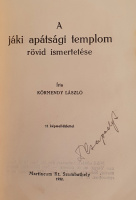 Körmendy László: A jáki apátsági templom rövid ismertetése.