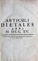 Articuli Diaetales Anni M.DCC.XV.