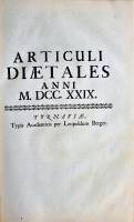Articuli Diaetales Anni M.DCC.XXIX.