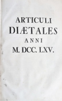 Articuli Diaetales Anni M.DCC.LXV.