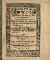 Jenisch, Paul: Zwen|| Kurtze/ doch|| Christliche Sermon/ zur Ad-||ventszeit gehalten.