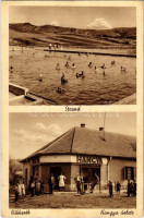 Bükkszék, Strand, fürdőzők, Hangya Szövetkezet üzlete és saját kiadása (EK)