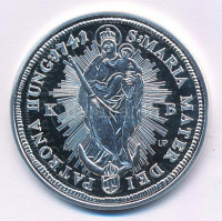DN 'Magyar tallérok utánveretben - Mária Terézia tallérja 1741' Ag emlékérem (20g/0.999/38,6mm) T:PP patina