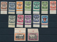 1939 Felülnyomott Danzig ívszéli sor (ívszélen falc / hinge on margin) Mi 716-729