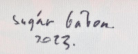 Sugár Gábor (1976-): Színes formák. Akril, vászon, jelzett, hátoldalán autográf felirattal és a művész bélyegzőjével, 70x50 cm