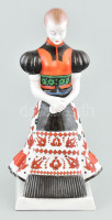 Herendi népviseletes lány, kézzel festett, jelzett (Csapváry Károly), kis kopásokkal, m:30 cm
