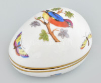 Herendi fácán mintás porcelán tojás Kézzel festett, jelzett, hibátlan , eredeti csomagolásban 7,5 cm