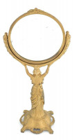 Jelzés nélkül: Figurális tükör, spiáter, kopott, m: 43,5 cm