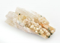 Cerussit & Tarnomitzit kristálycsoport, 8x4x4 cm