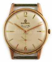 Darwil Special Flat férfi karóra, sérült, patinás, működik, d: 32 mm