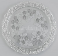 Walther német kristály tortatálca, jelzés nélkül, hibátlan, d: 34 cm