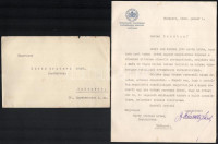 1935-1937-1940 Dr. Németh Károly (1890-1949) jogász székesfővárosi tanácsnok 4 db levele Sárdy Brutus (1892-1970) festőművész, restaurátor részére