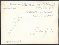1961 Kazimir Károly. Szabó Gyula színművészeket ábrázoló aláírt előadási fotó 18x14 cm