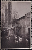 cca 1940 Vízimalom, Klein Dezső Szolnok, fotólap, 13,5×8,5 cm