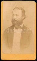 cca 1870 Férfiportré, keményhátú fotó Kozmata műterméből, 10,5×6,5 cm
