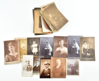 cca 1890-1920 37 darab kemény hátú fotó