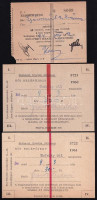 1960-1974 Budapesti Izraelita Hitközség nyugtája 50 Ft befizetéséről + 2 db női belépőjegy a Thököly úti zsinagógába